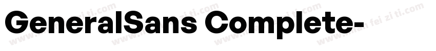 GeneralSans Complete字体转换